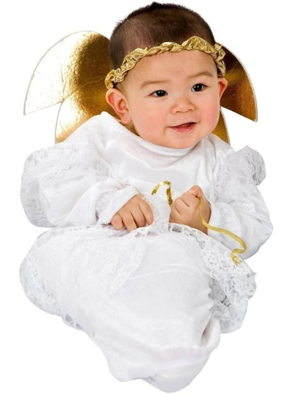 CHARADES White Little Angel Bunting Baby Costume